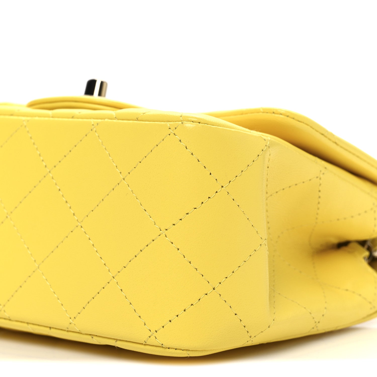 Chanel Lambskin Quilted Mini Square Flap Yellow 10 of 10