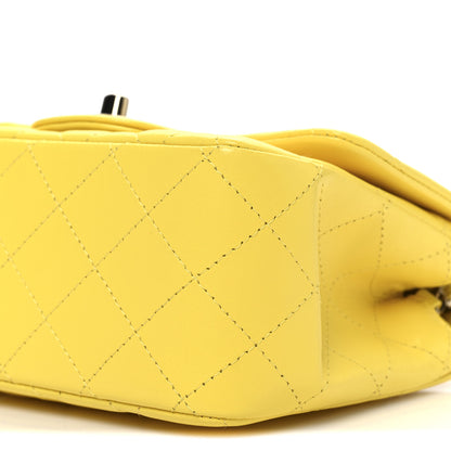 Chanel Lambskin Quilted Mini Square Flap Yellow 10 of 10