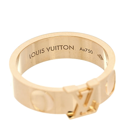 Louis Vuitton 18K Yellow Gold Empreinte LV Ring 50 5.25 4 of 4