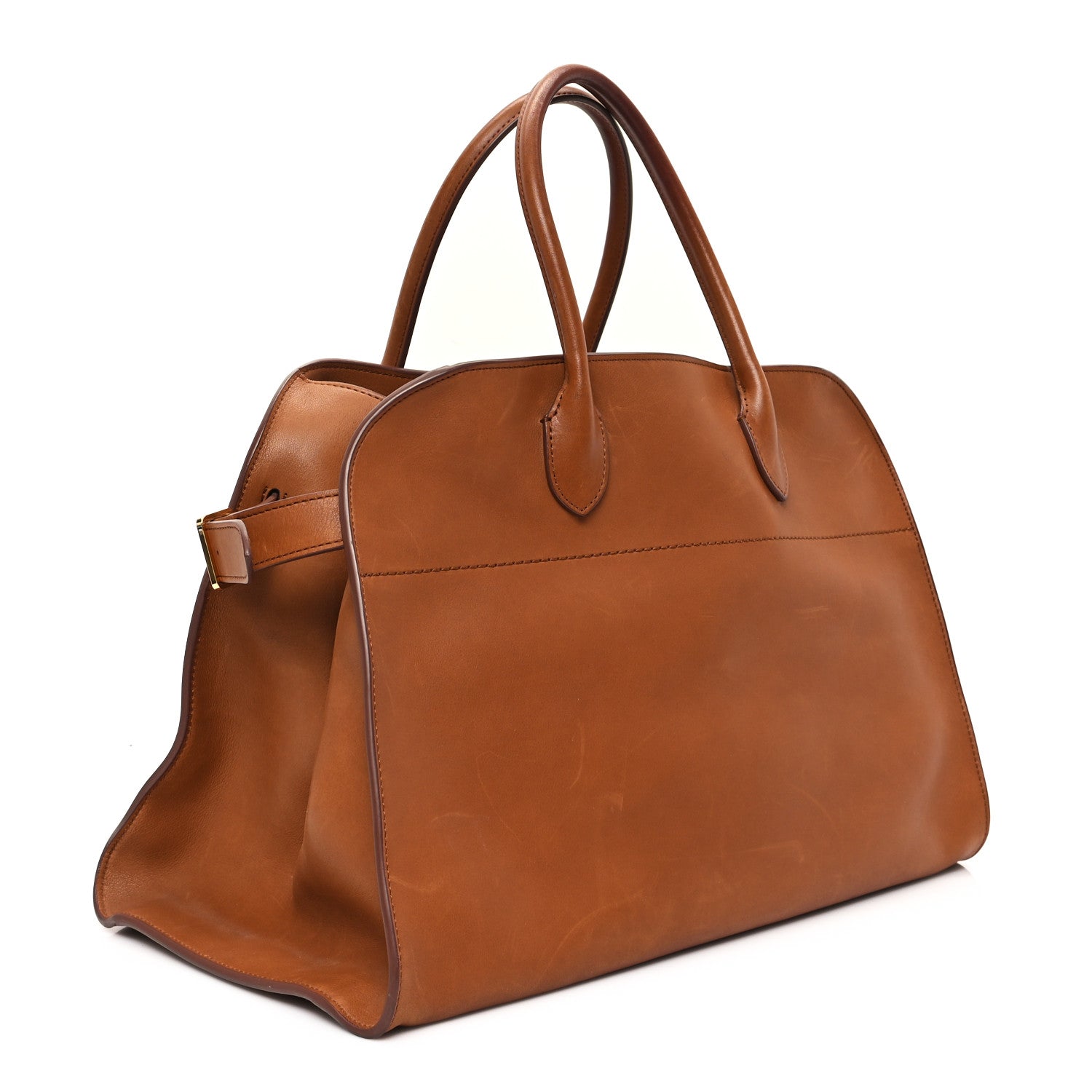 The Row Polished Saddle Calfskin Soft Margaux 15 Cuir 2 of 10
