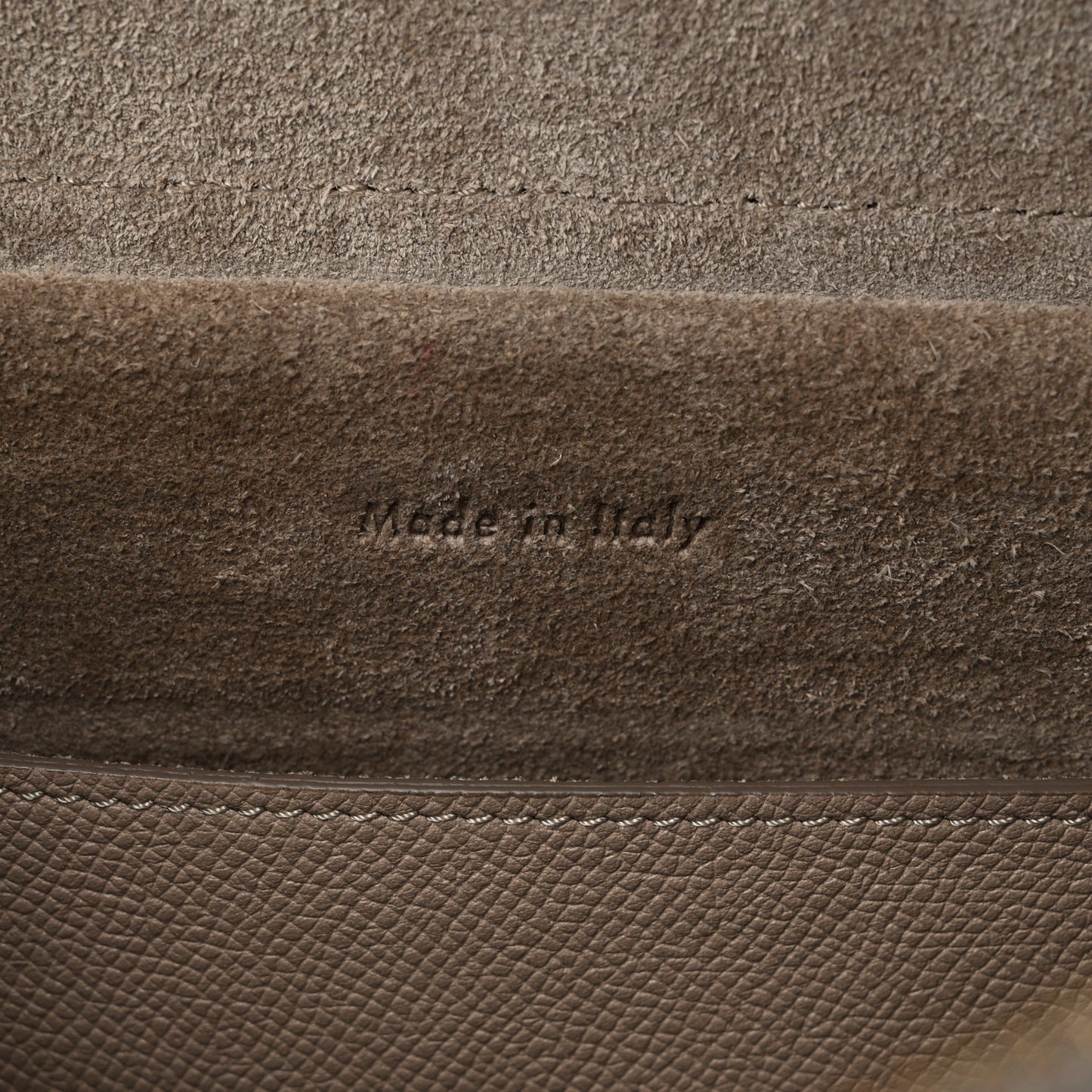 Grained Calfskin Micro Belt Bag Beige