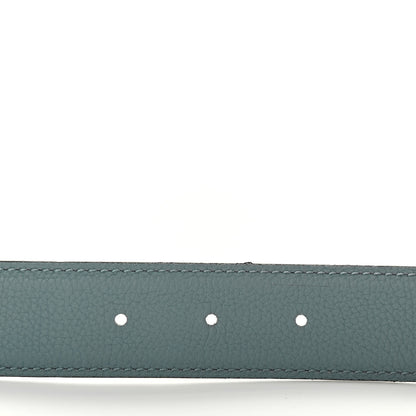 Hermes 135 Togo 32mm Guilloche H Belt 90 Ciel Graphite 4 of 9