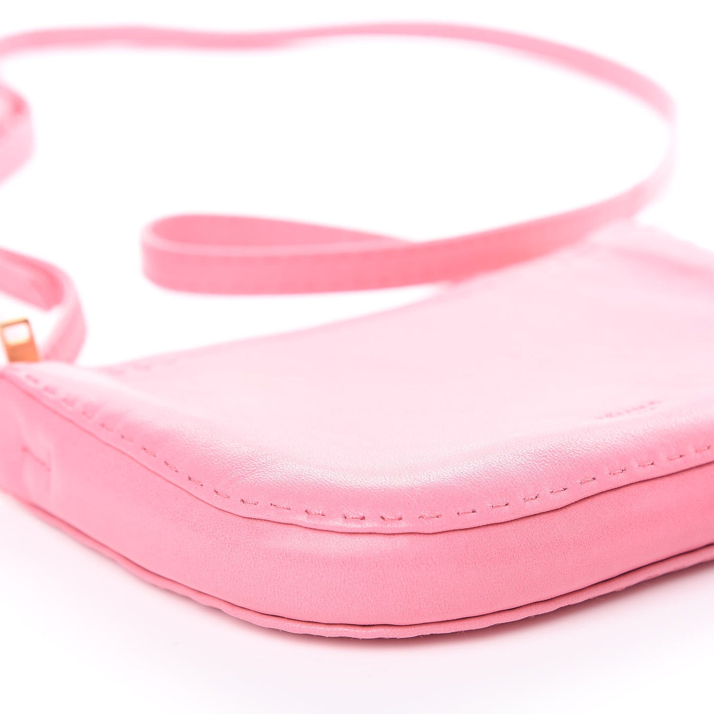 Soft Lambskin Mini Croissant Pouch Crossbody Bag Bubble