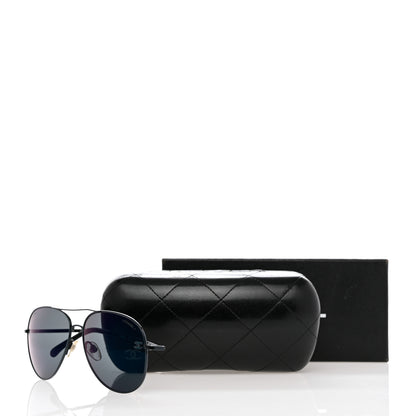 Chanel Metal Aviator CC Sunglasses 4189 T-Q Black 10 of 10