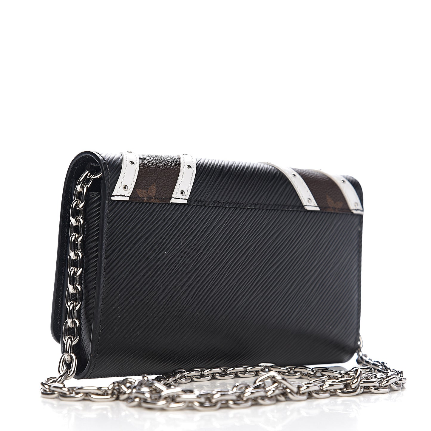 Epi Monogram Studded Twist Chain Wallet Black