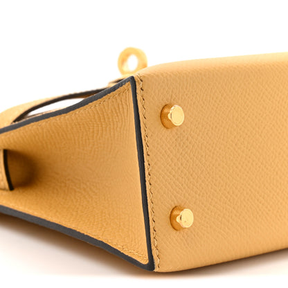 Hermes Epsom Mini Kelly Sellier 20 Paille 9 of 12