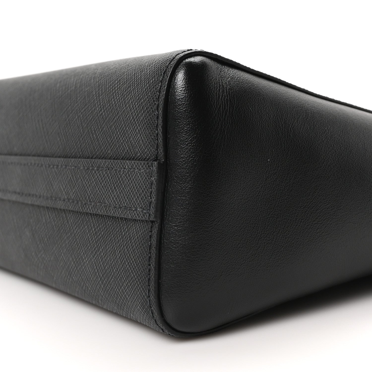 Prada Saffiano Soft Calfskin Small Zippered Tote Black 10 of 10