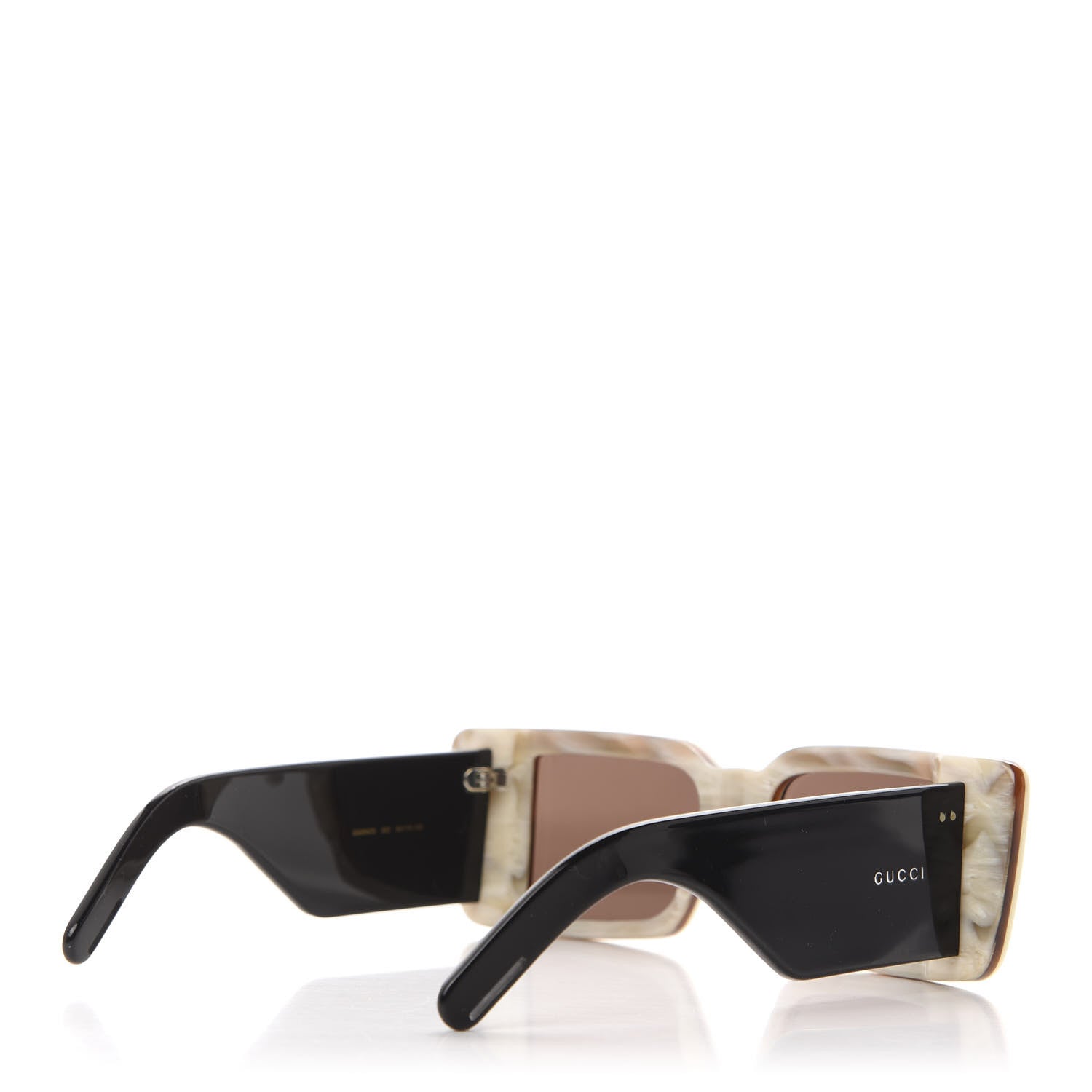 Gucci Acetate Rectangular Flap GG0543S Sunglasses White Black 4 of 8