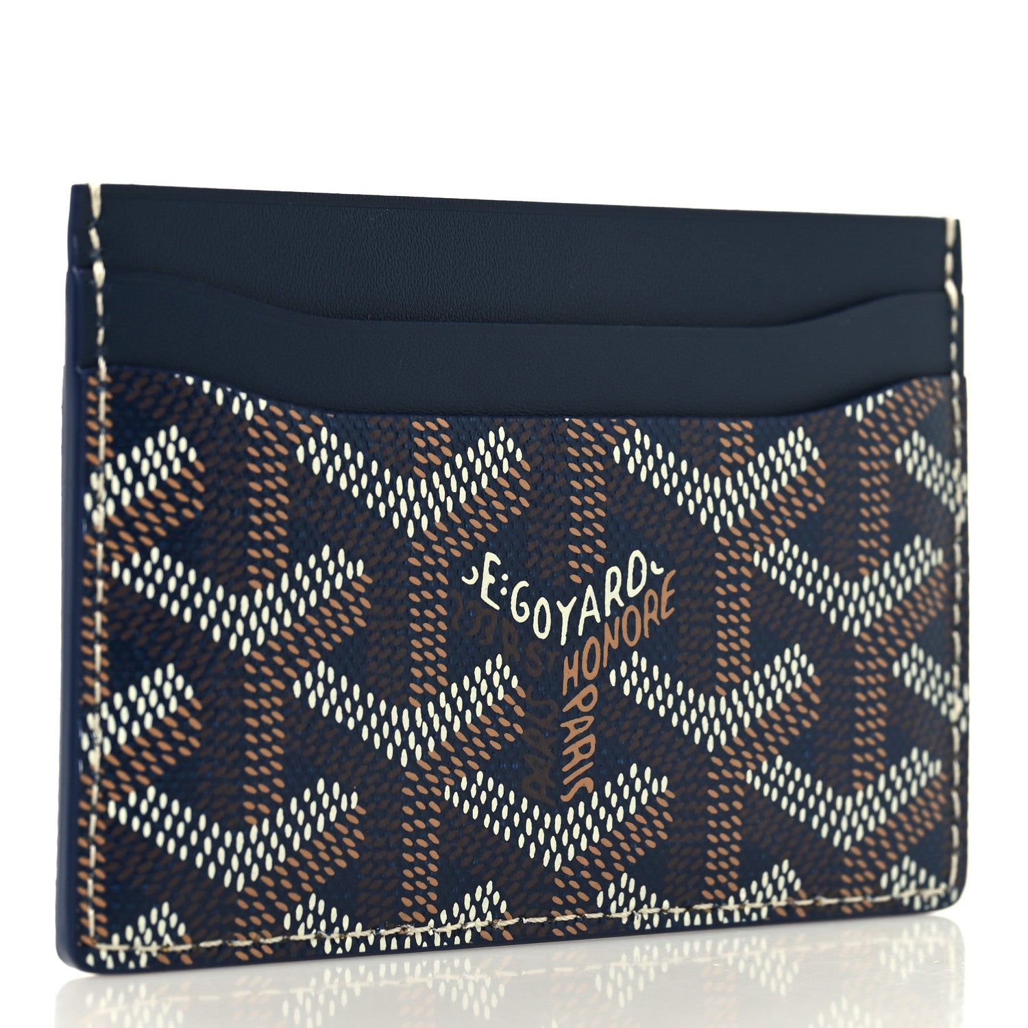 Goyard Goyardine Saint Sulpice Card Holder Navy 3 of 7