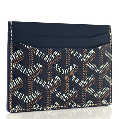 Goyard Goyardine Saint Sulpice Card Holder Navy 3 of 7