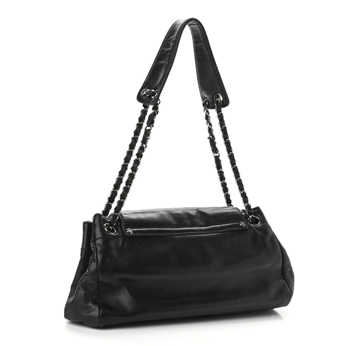 Lambskin Rock and Chic Shoulder Bag Black