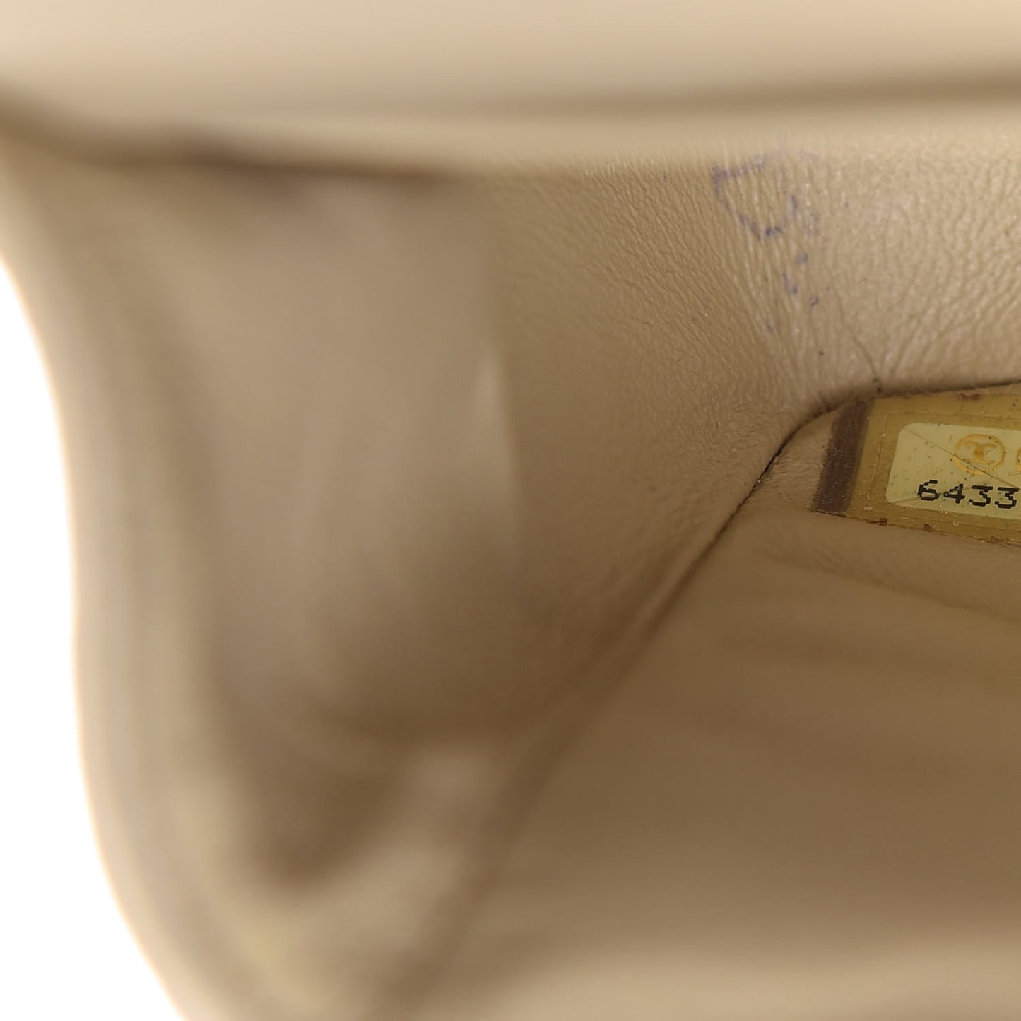 Lambskin Quilted Medium Double Flap Beige