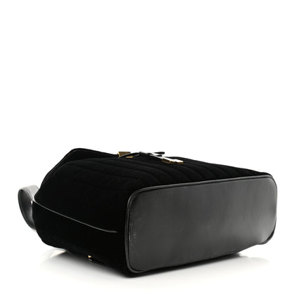 Saint Laurent Velvet Matelasse Vicky Backpack Black 4 of 14