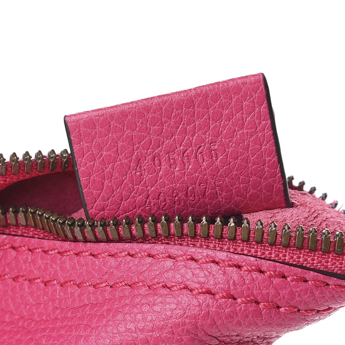 Pebbled Calfskin Medium Logo Portfolio Clutch Box Pink Green