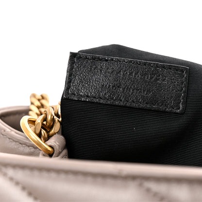 Saint Laurent Calfskin Y Quilted Monogram Medium Loulou Chain Satchel Greyish Brown 8 of 11