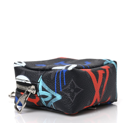Louis Vuitton Monogram Eclipse LV Graffiti Squared Pouch Bag Charm Multicolor 4 of 7
