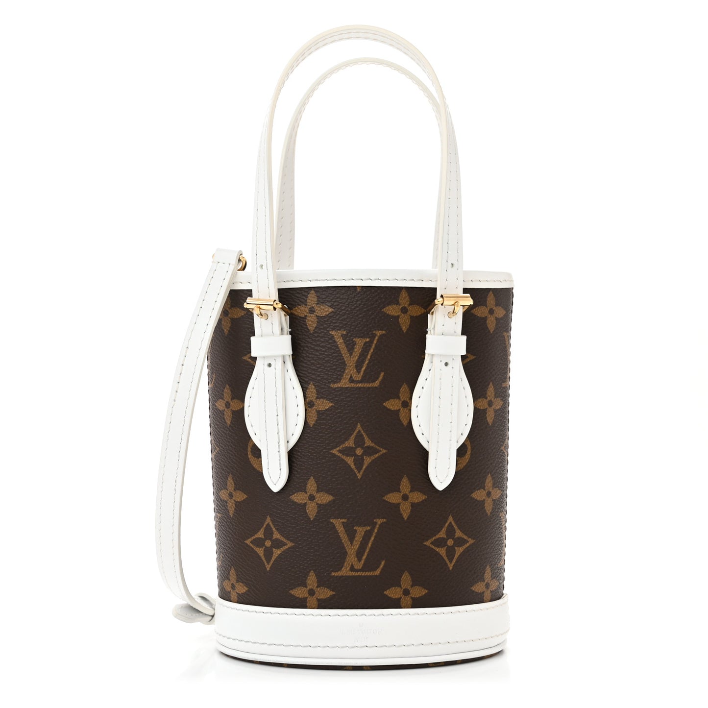 Monogram LV Match Nano Bucket Bag White