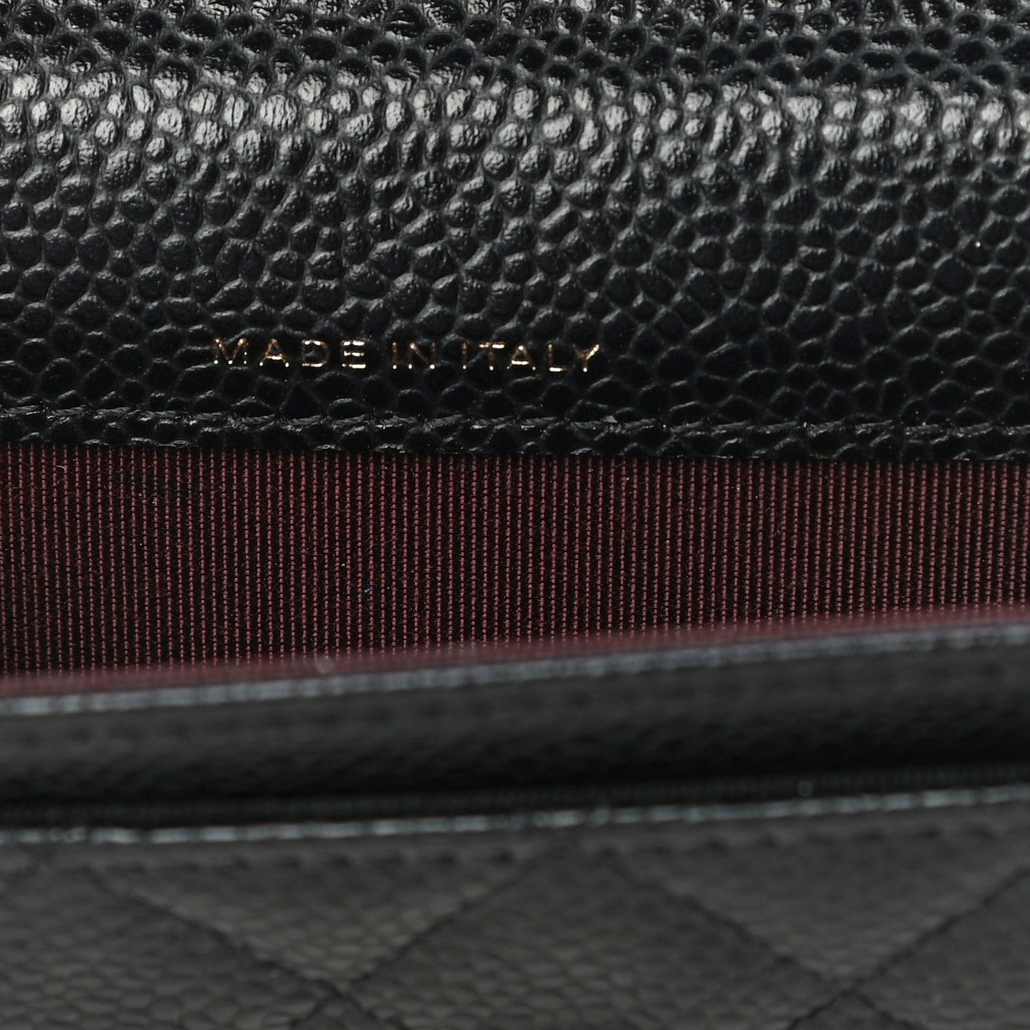 Caviar Quilted Flap Card Holder Wallet Black
