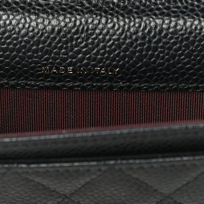 Chanel Caviar Quilted Flap Card Holder Wallet Black 10 of 11