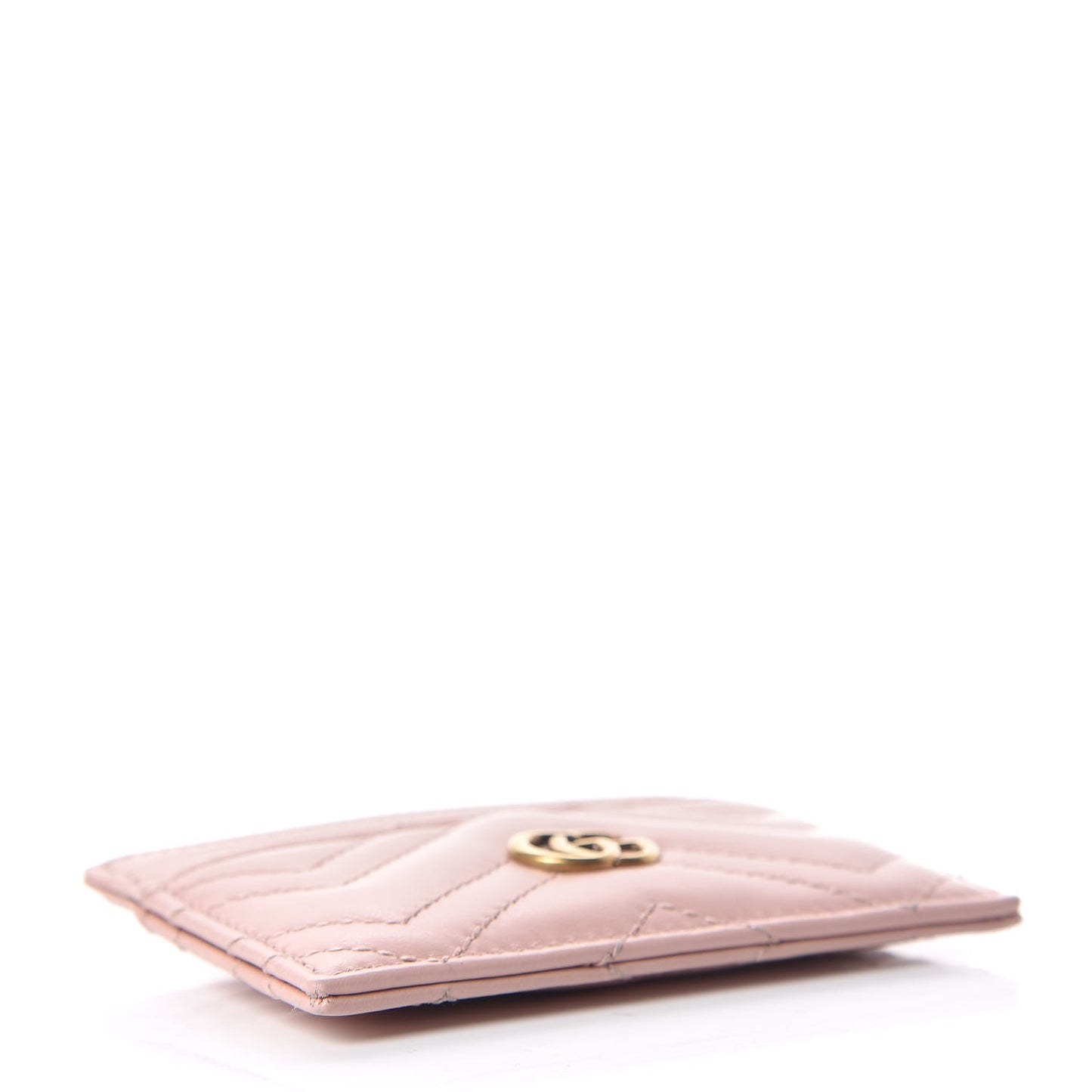 Calfskin Matelasse GG Marmont Card Holder Perfect Pink