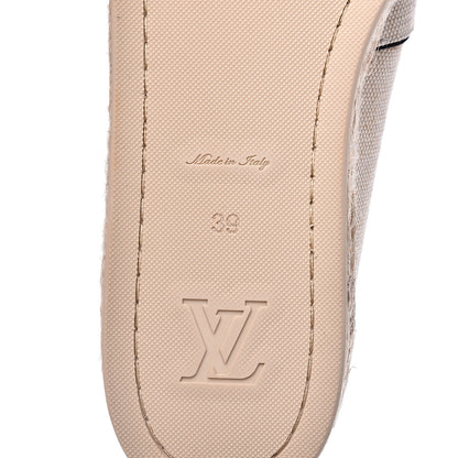 Louis Vuitton Canvas Postcard Espadrille Flats 39 Ecru 7 of 9