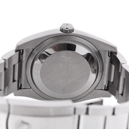 Rolex Stainless Steel 18K White Gold Diamond 36mm Oyster Perpetual Datejust Watch Pink Wave 116234 5 of 6
