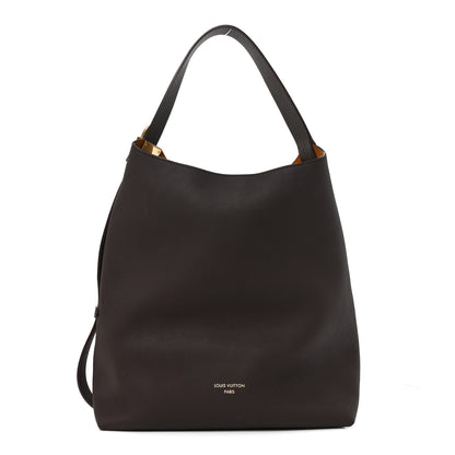 Louis Vuitton Grained Calfskin Low Key Hobo MM Chocolate 1 of 9