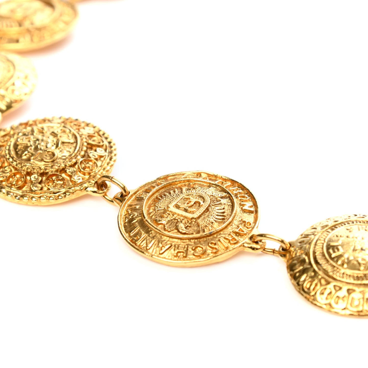 CC Medallion Chain Belt Gold
