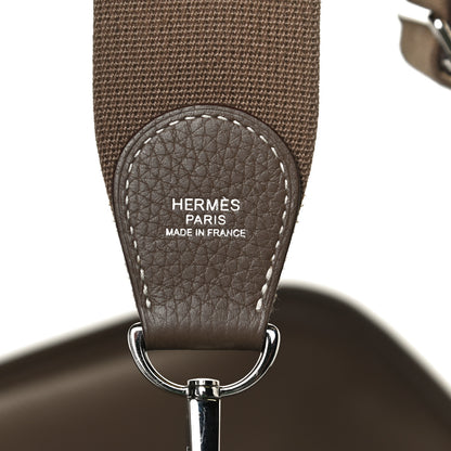 Hermes Taurillon Clemence Evelyne III PM Etoupe 7 of 14