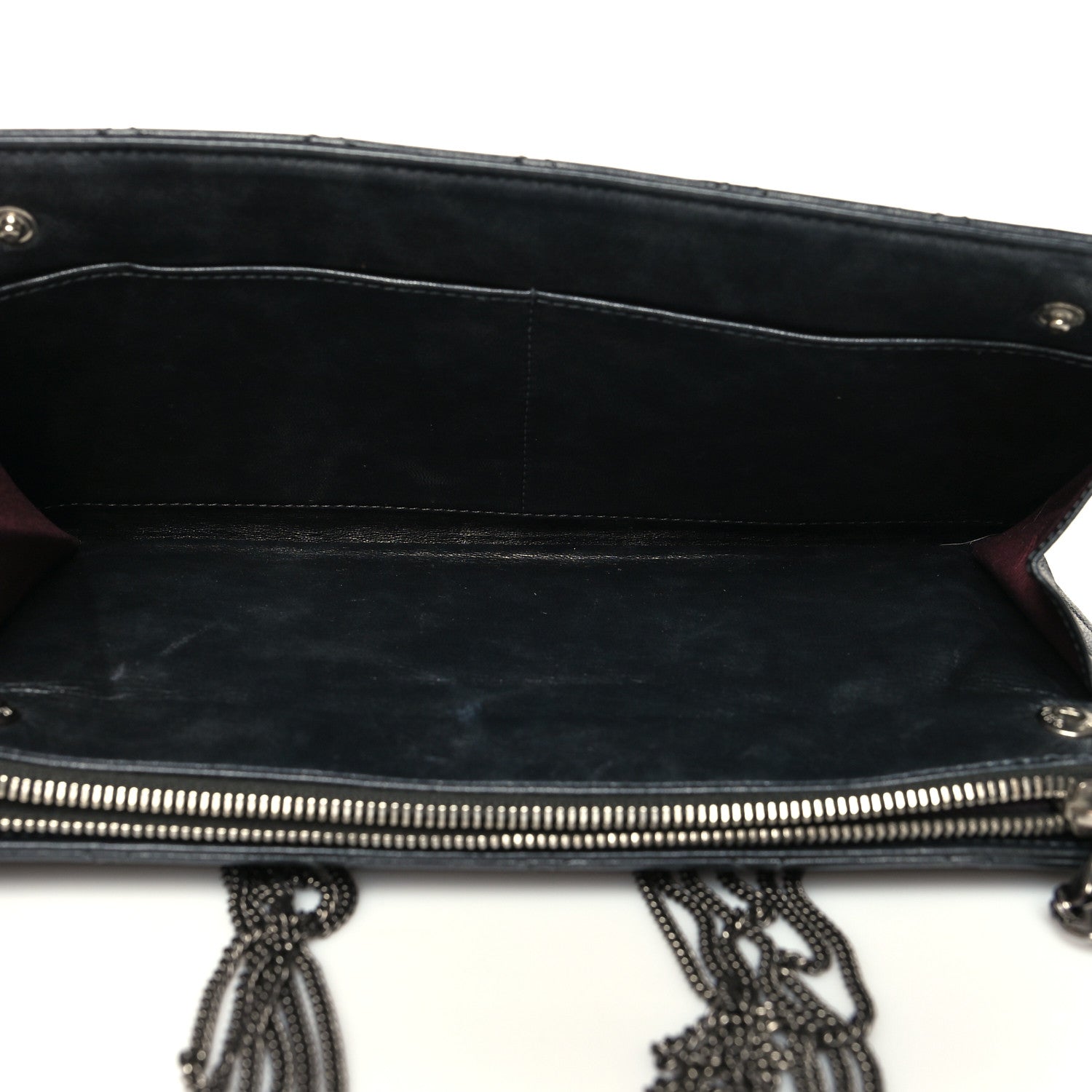 Chanel Calfskin Quilted Chain CC Chain Clutch Argent Fonce 4 of 15