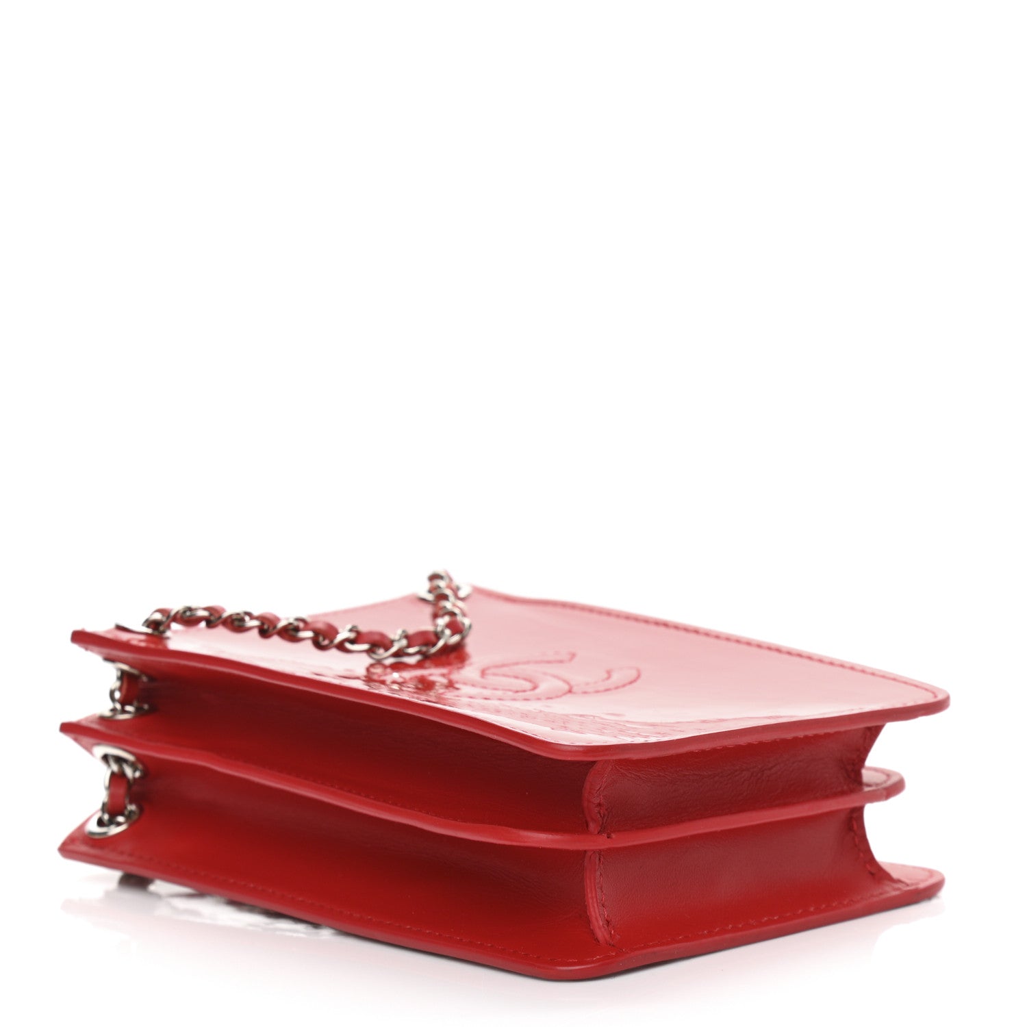 Chanel Patent Crossbody CC Phone Holder Red 4 of 9