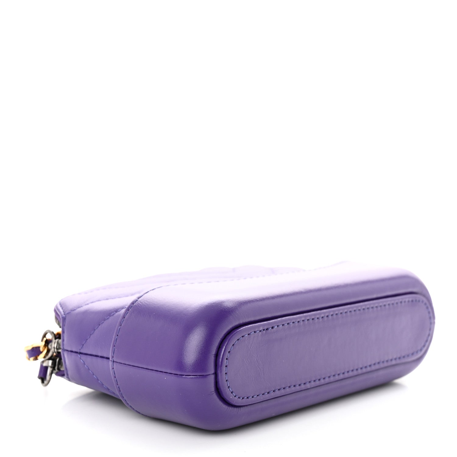 Chanel Aged Calfskin Quilted Small Gabrielle Clutch With Chain Purple 4 of 11