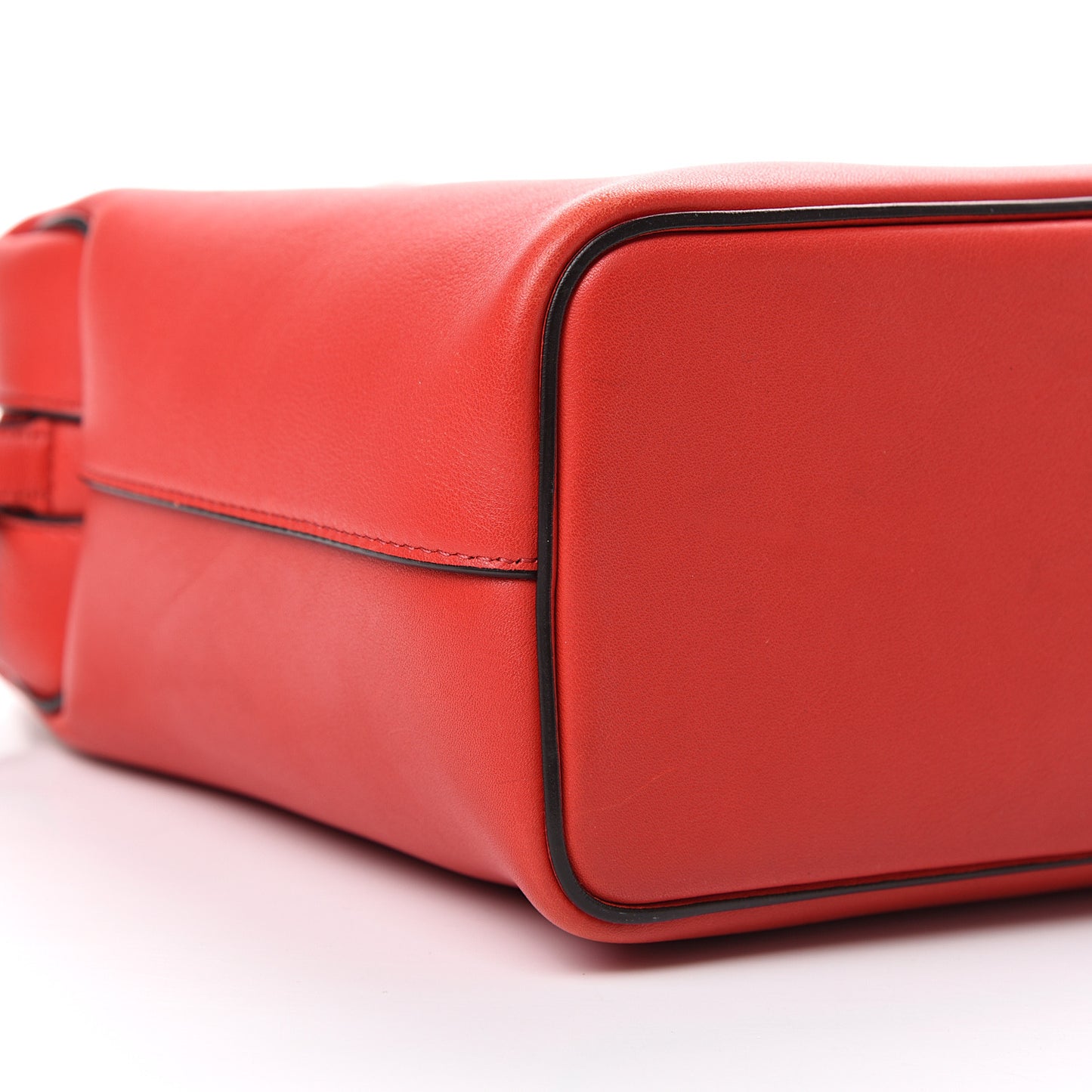 Lambskin Small Soft Cube Satchel Bright Red