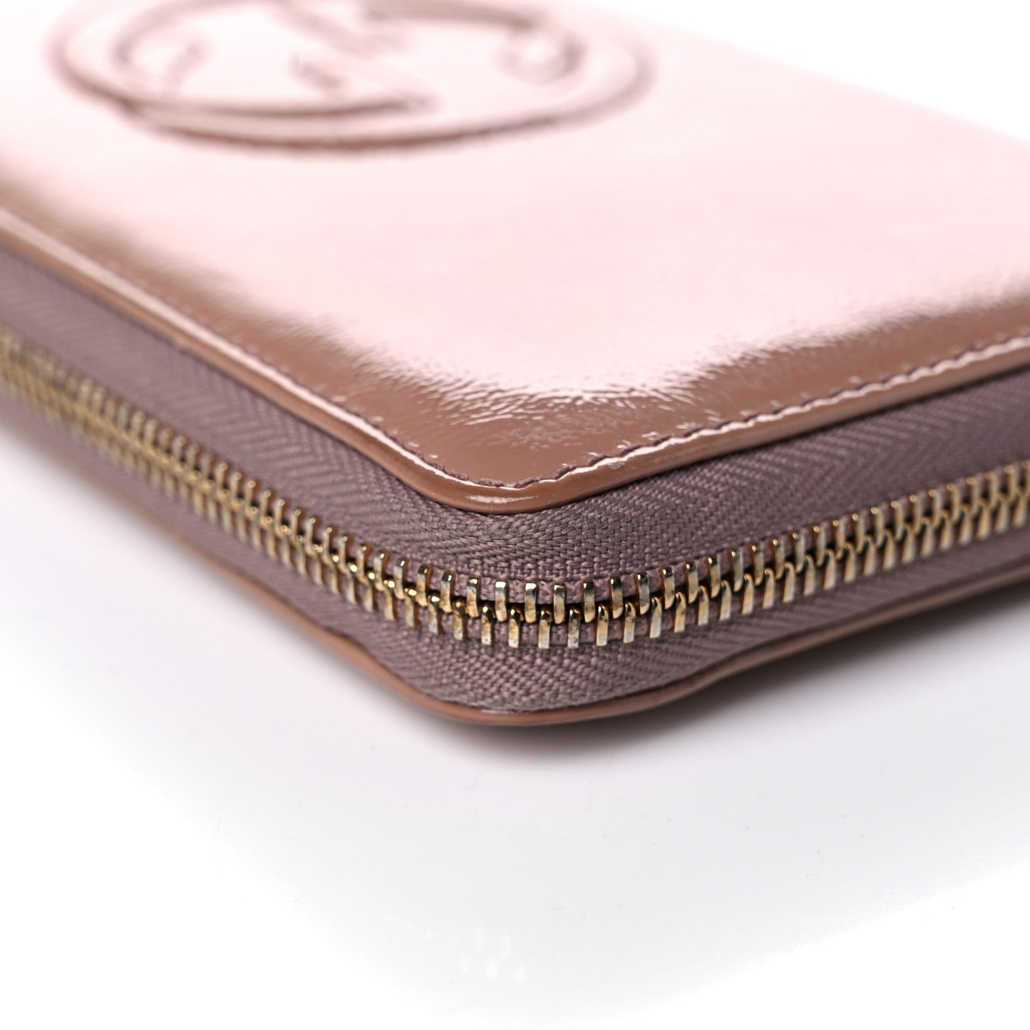Gucci Patent Soho Zip Around Wallet Dark Cipria 11 of 23