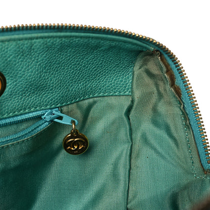 Chanel Caviar CC Large Shoulder Bag Green 12 of 16