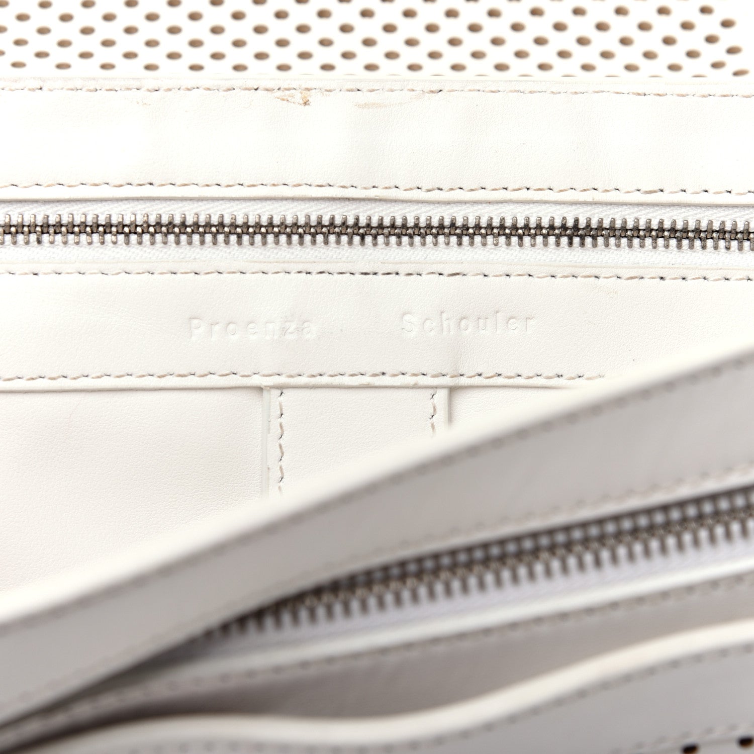 Proenza Schouler Lambskin Perforated Tiny Optic White 8 of 10