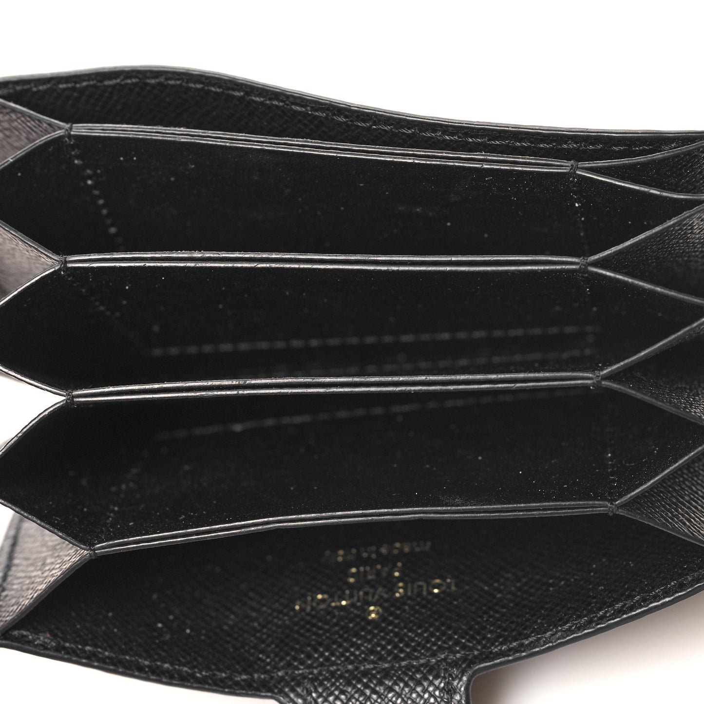 Monogram Gusset Card Holder Black