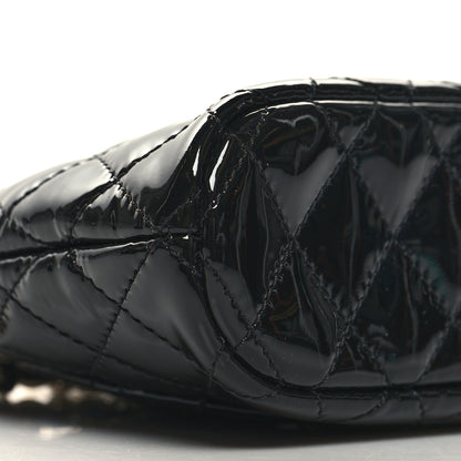 Chanel Patent Calfskin Quilted Shiny Coco Clutch With Chain Black 9 of 11