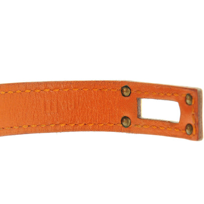 Hermes Tadelakt Kelly Double Tour Bracelet S Potiron 5 of 6