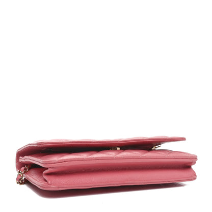 Chanel Caviar Quilted Wallet On Chain WOC Dark Pink 4 of 13