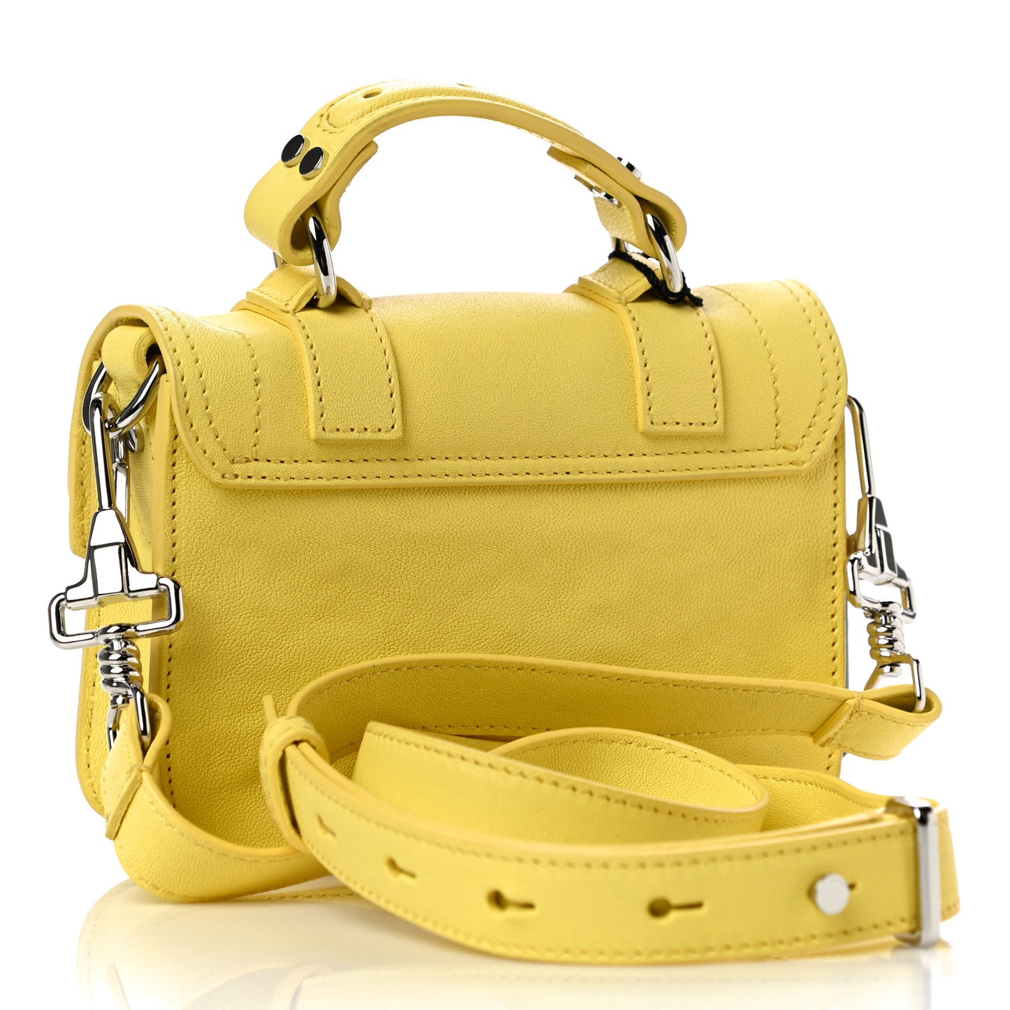 Lambskin Micro PS1 Satchel Canary Yellow