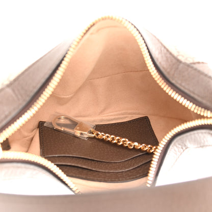 Gucci GG Supreme Monogram Textured Calfskin Web Mini Ophidia Half Moon Hobo Beige Ebony New Acero 5 of 11
