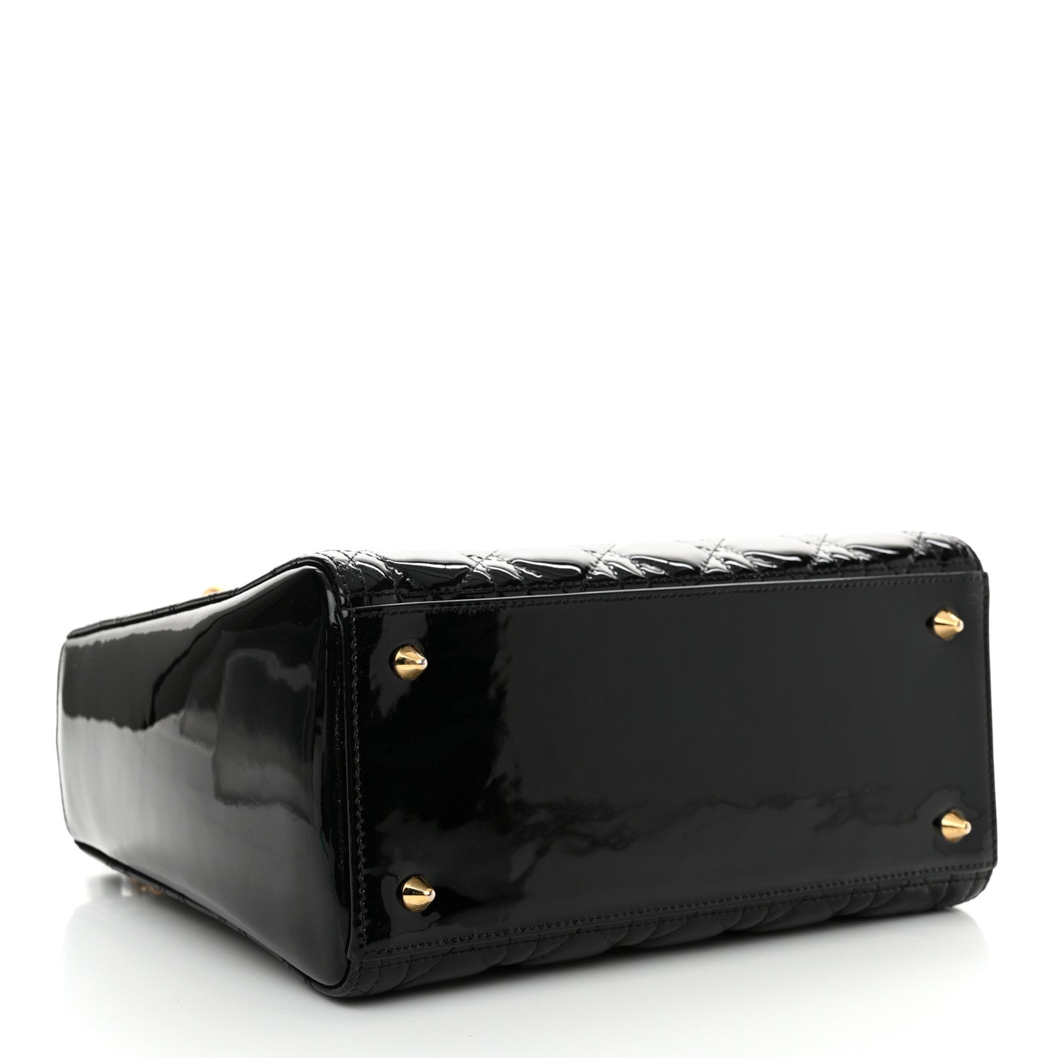 Christian Dior Patent Cannage Medium Lady Dior Black 4 of 10