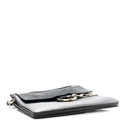 Chloe Suede Calfskin Medium Faye Shoulder Bag Silver Blue 4 of 9