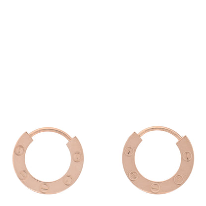 Cartier 18K Pink Gold LOVE Hoop Earrings 1 of 4