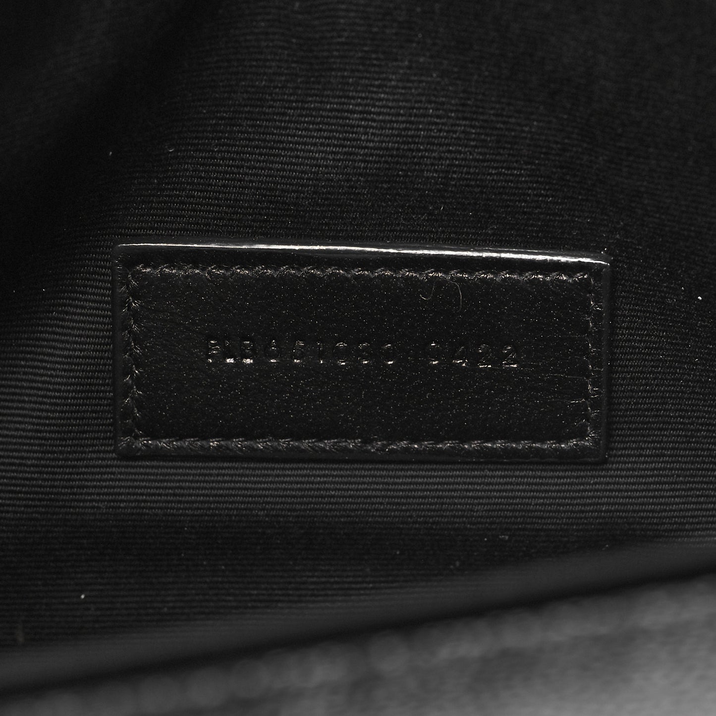 SAINT LAURENT Grain De Poudre Matelasse Chevron Monogram Envelope Clutch Black
