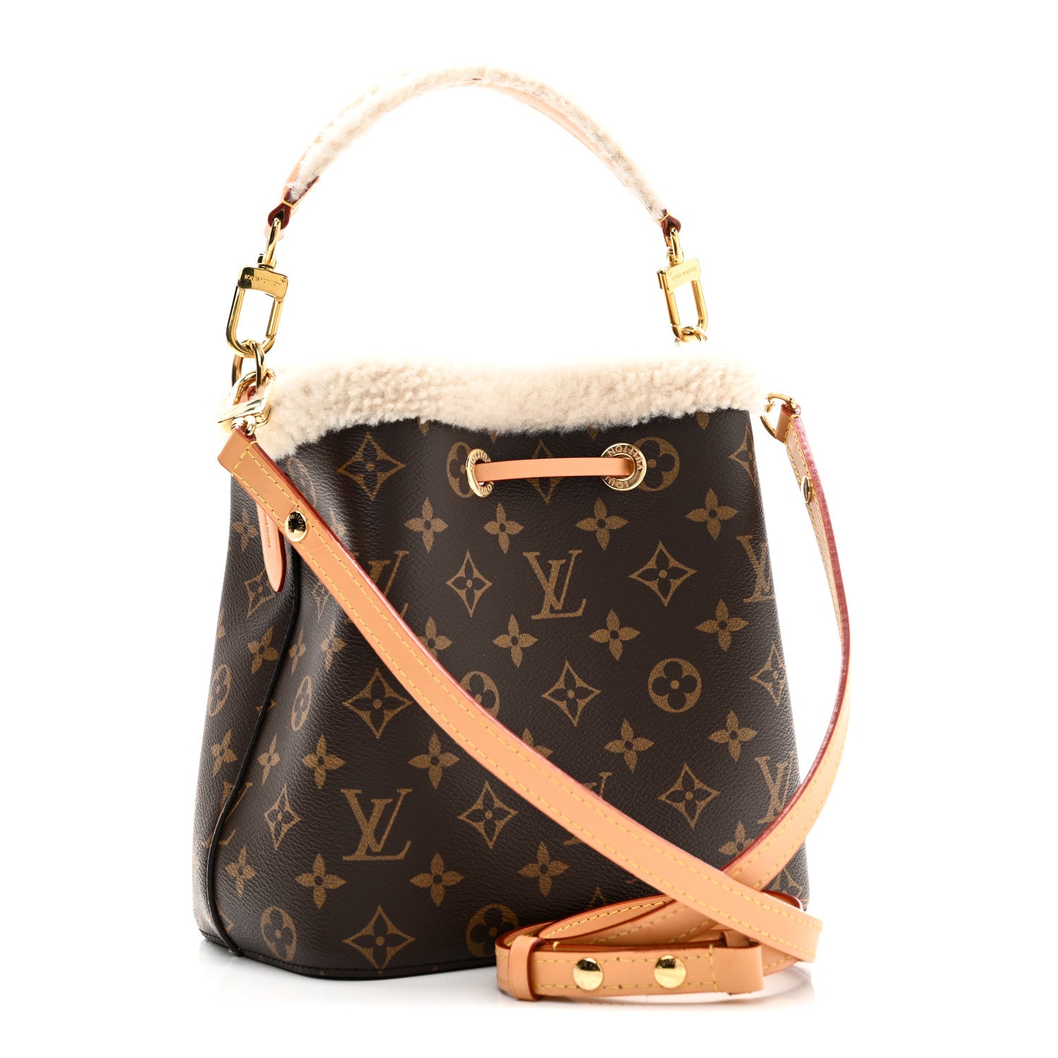 Louis Vuitton Monogram Shearling Cozygram Neonoe BB 3 of 10