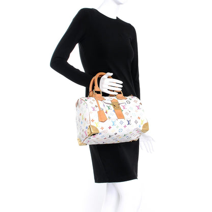 Louis Vuitton Monogram Multicolor Speedy 30 White 2 of 6