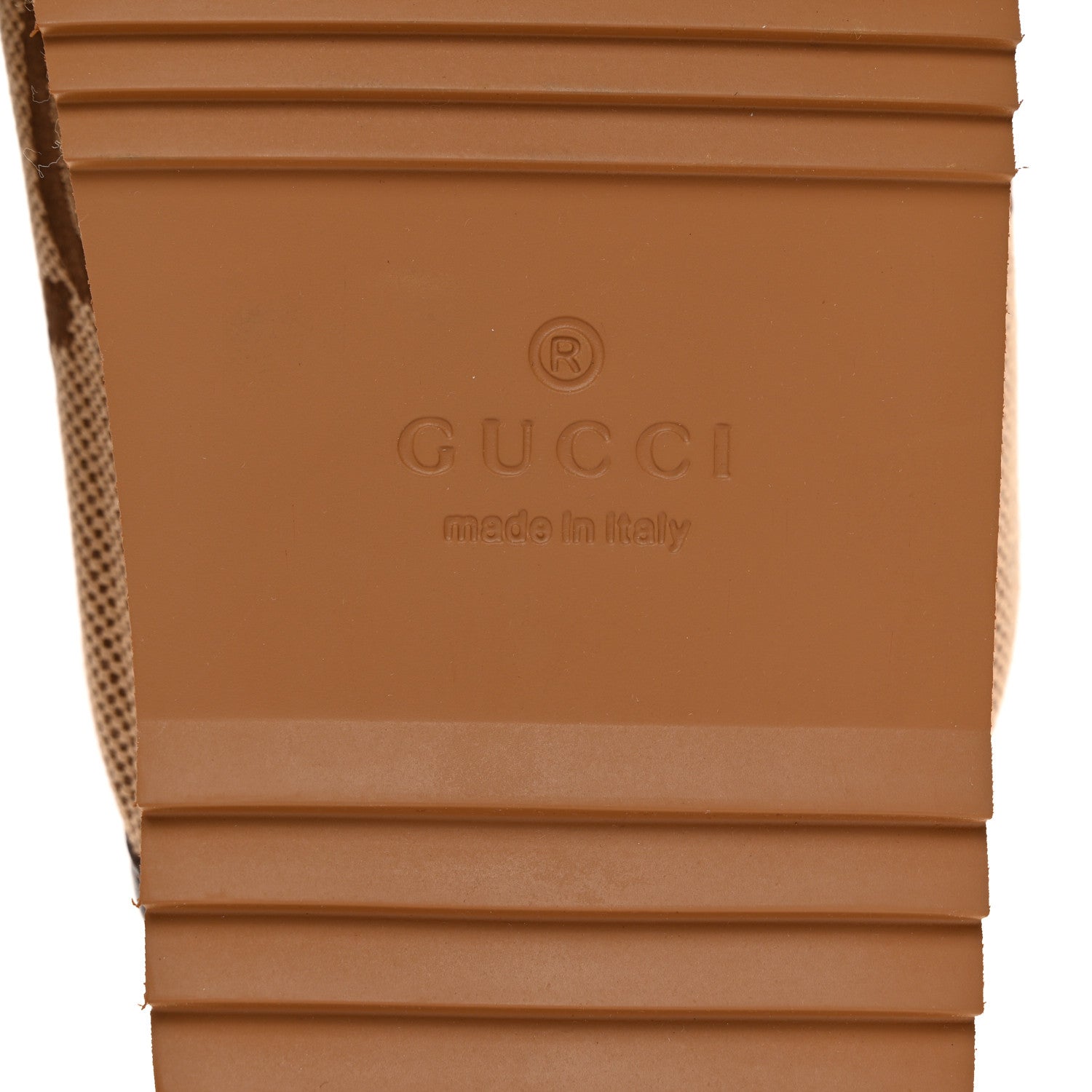 Gucci Monogram Jumbo GG Nappa Samoa Platform 40mm Slide Sandals 38 Camel Ebony New Acero 8 of 9