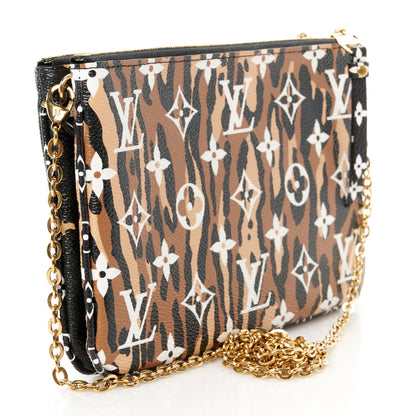 Louis Vuitton Monogram Giant Jungle Pochette Double Zip Black 3 of 12